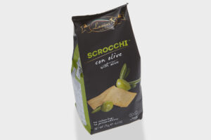 Scrocchi con Olive Chips og brushetta Lowin