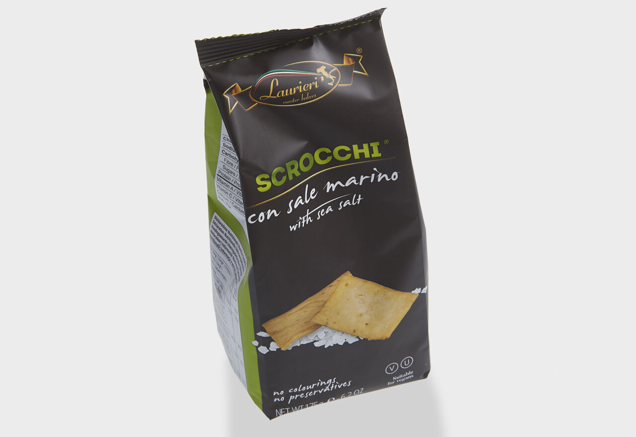 Scrocchi con Sale Marino Chips og brushetta Lowin