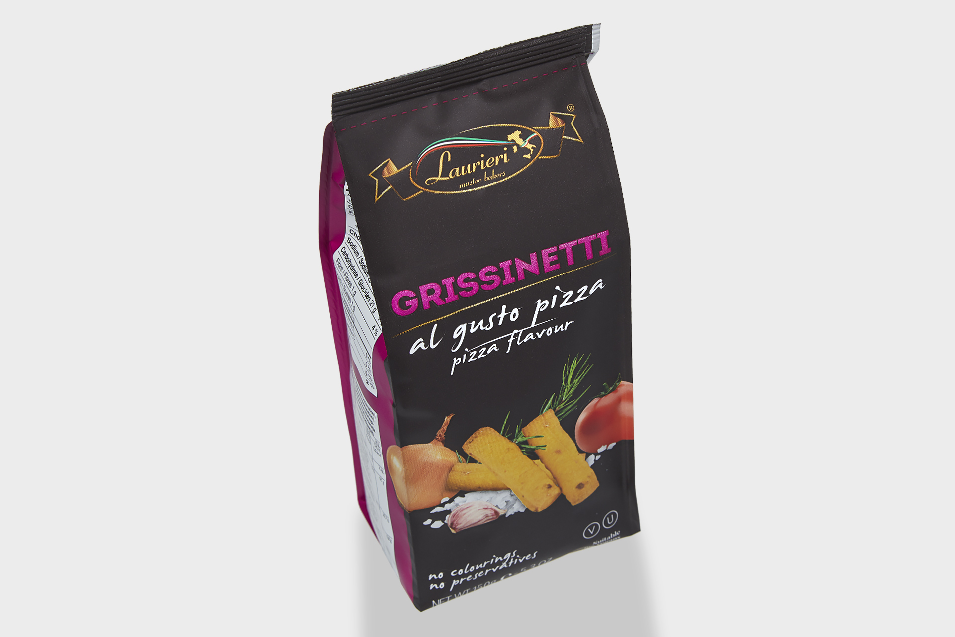 Grissinetti al gusto pizza Chips og brushetta Lowin