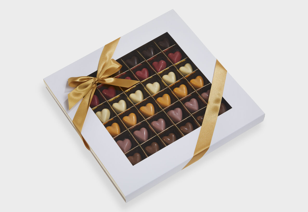 Boella & Sorrisi Hjerte mix box, stor Chokolade Lowin