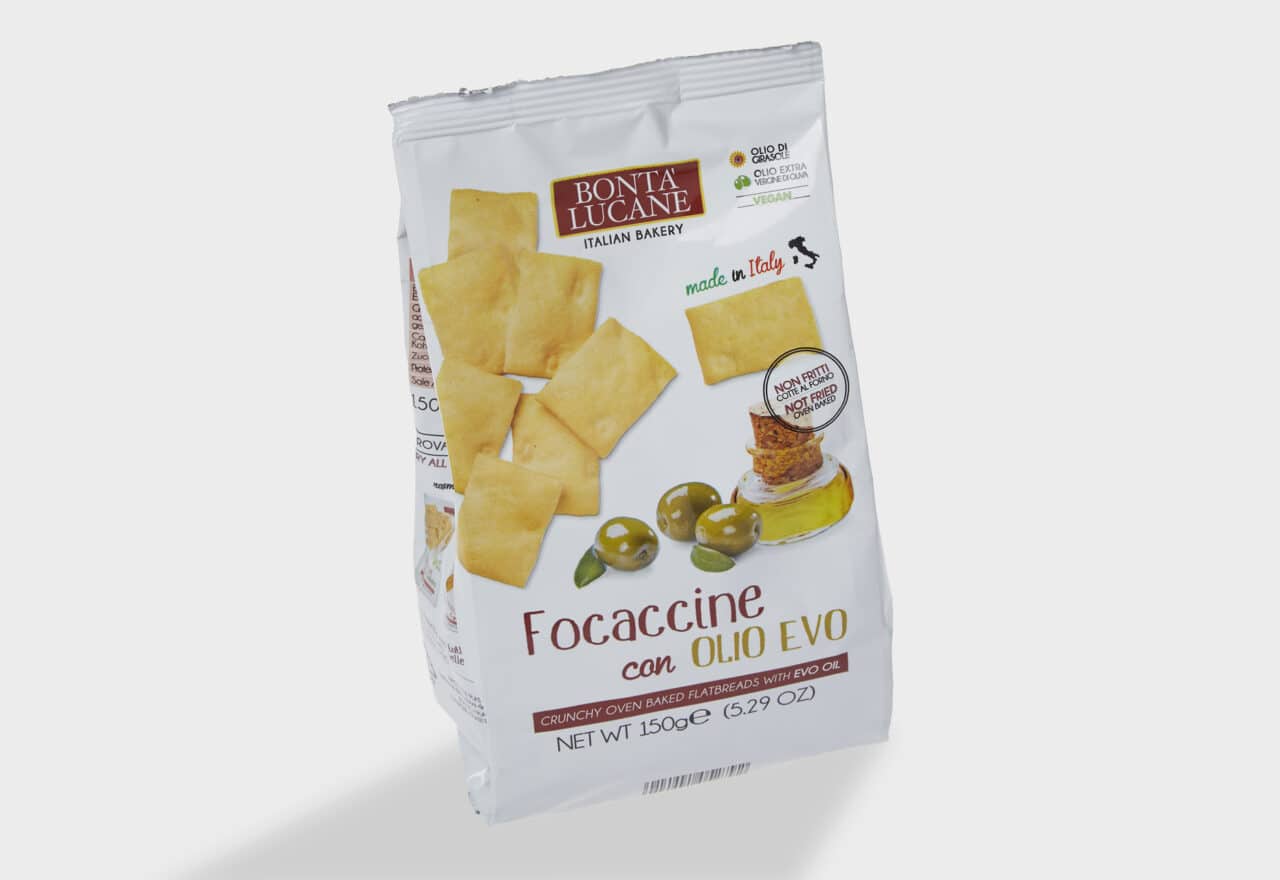 Focaccine med Olivenolie Kiks og chips Lowin