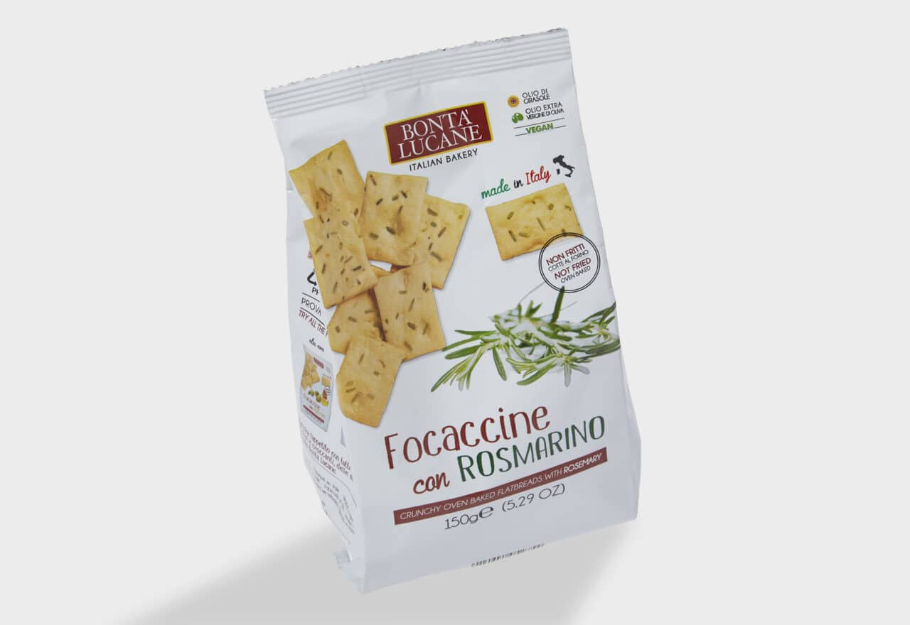 Focaccine med Rosmarin Kiks og chips Lowin