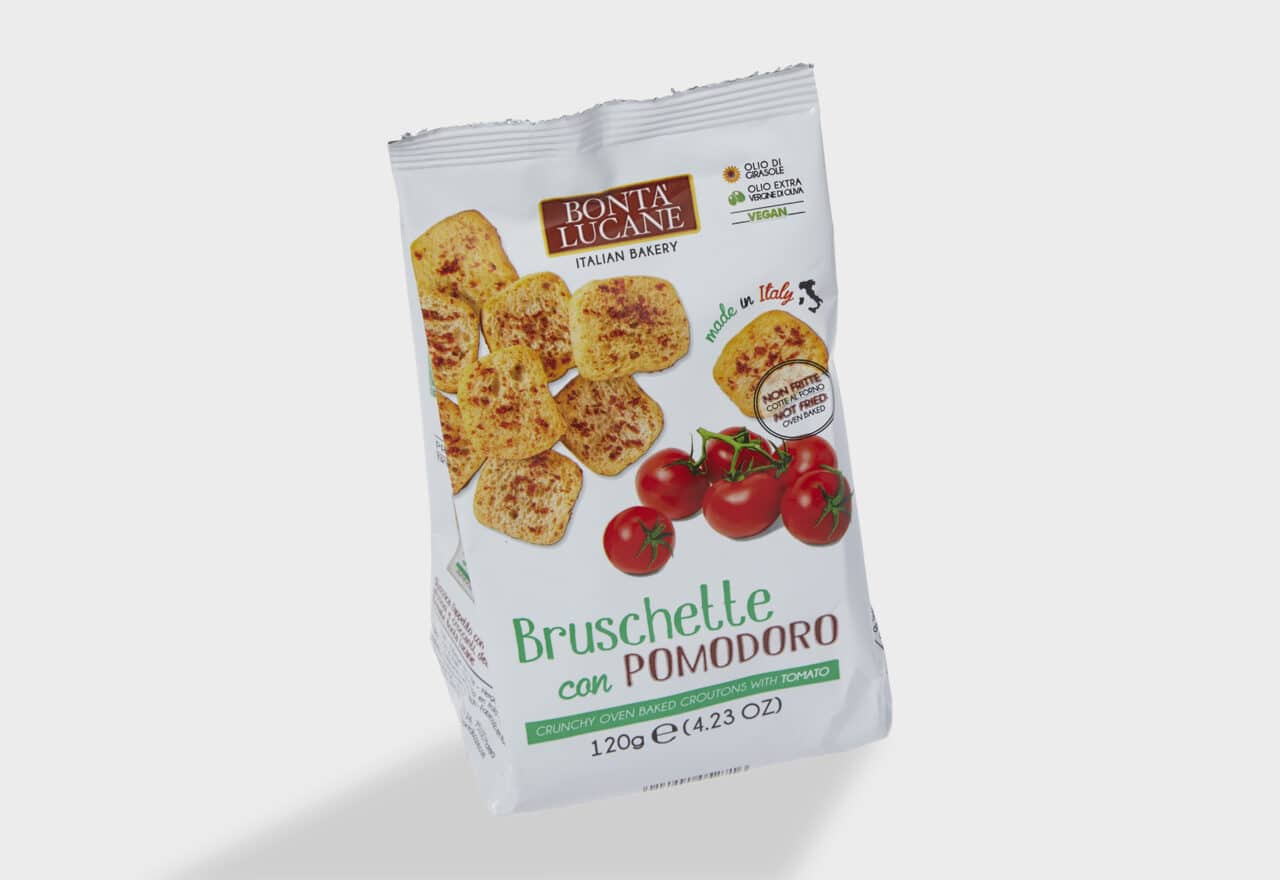 Bruchette m. Tomat Kiks og chips Lowin