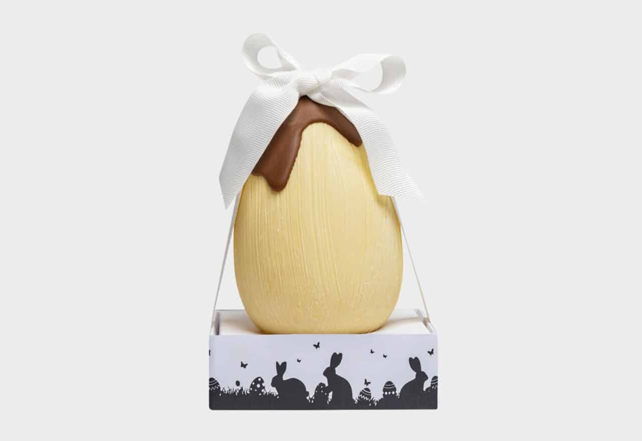 Calimero Påskeæg, hvid/mælk Chokolade Lowin