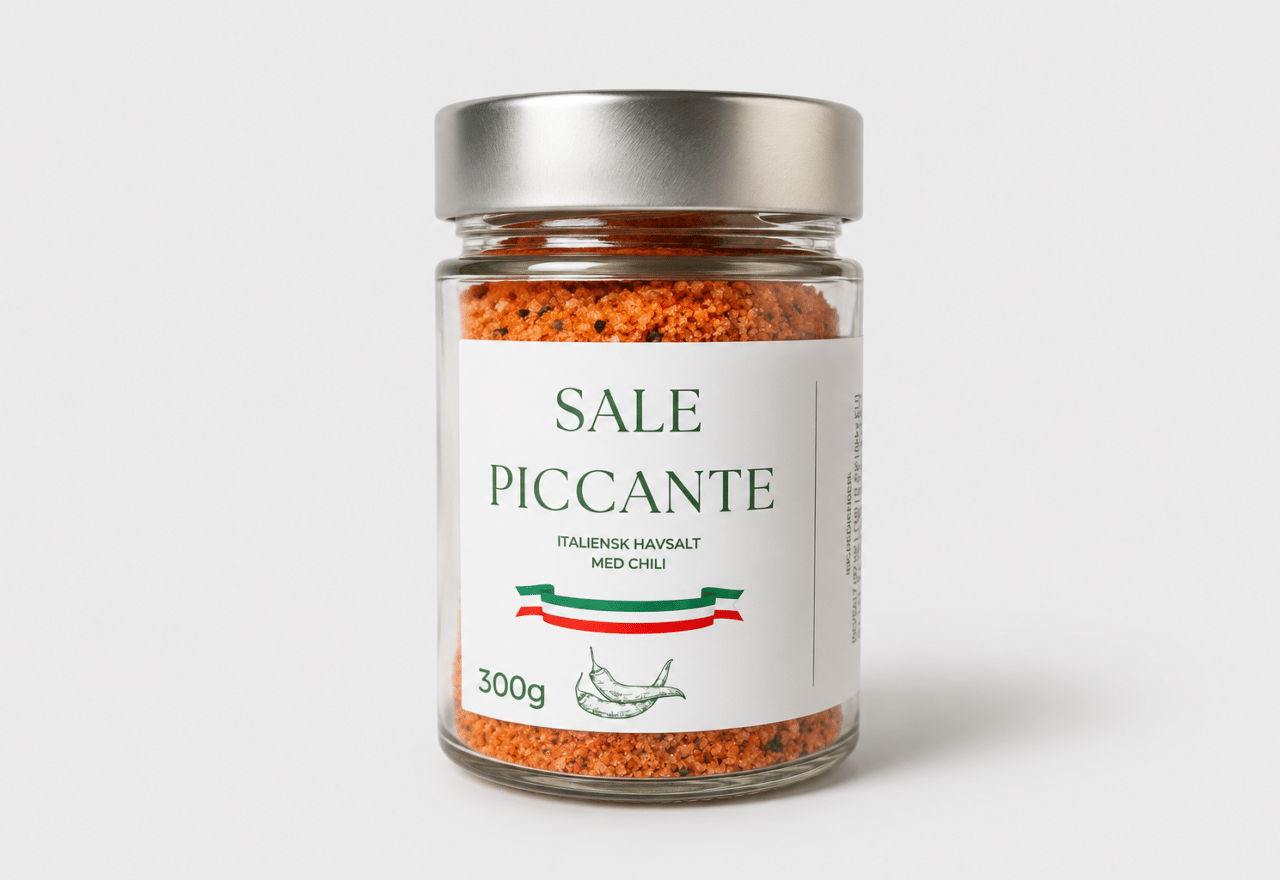 Italiensk havsalt m/ chili (glas) Krydderier Lowin