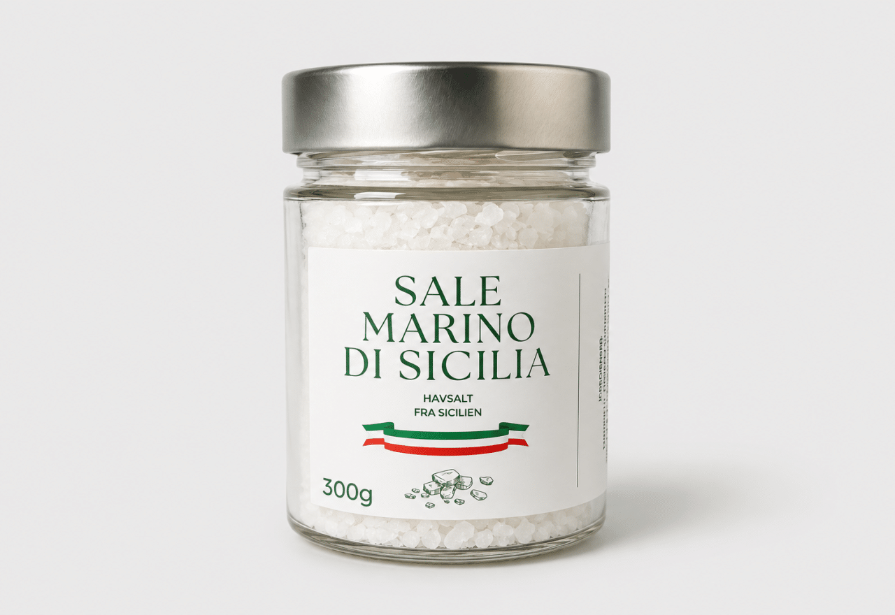 Havsalt fra Sicilien (glas) Krydderier Lowin