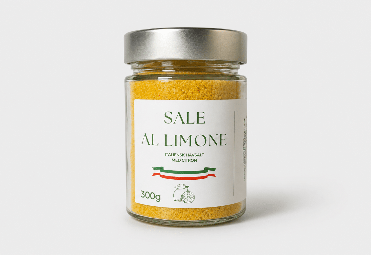 Italiensk havsalt m/ citron (glas) Krydderier Lowin