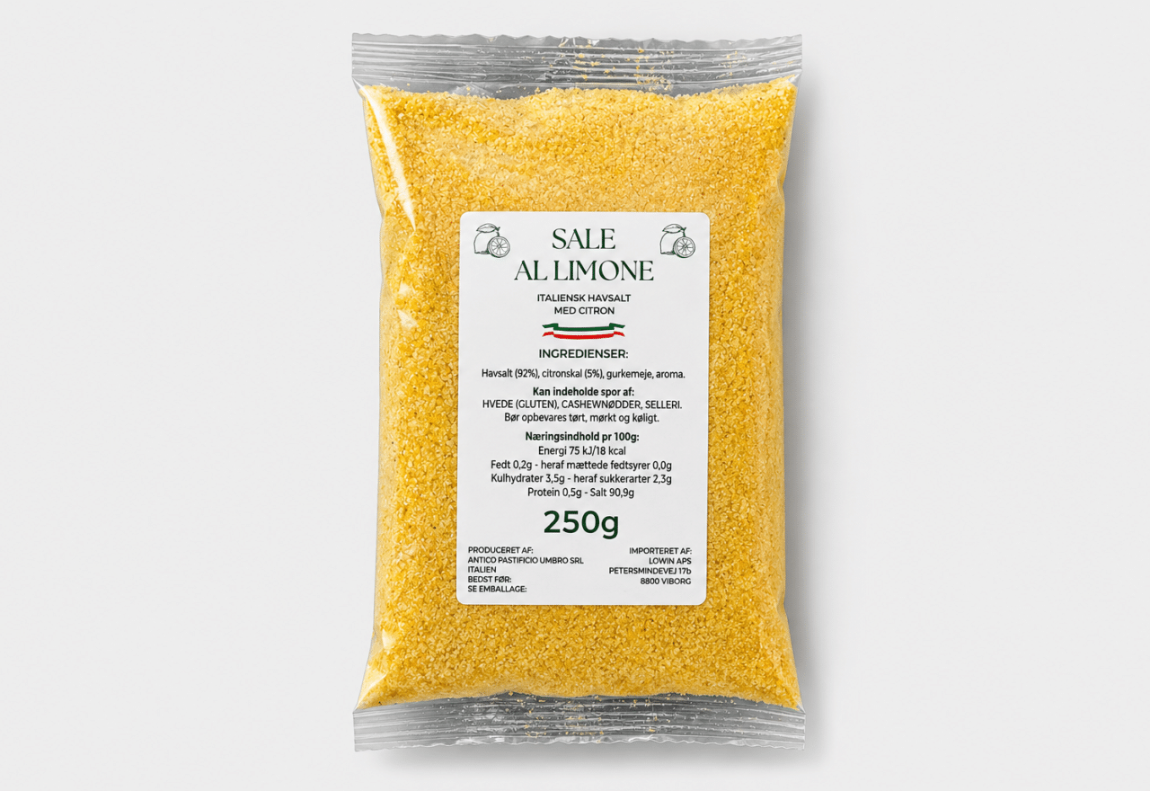 Italiensk havsalt m/ citron (pose) Krydderier Lowin